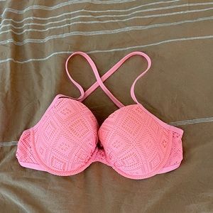 Neon pink aerie swim suit top